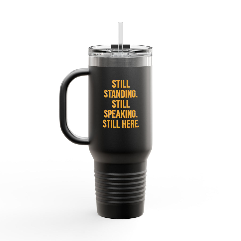 LIMITED EDITION-The Making of a Moment™ Stainless Steel Travel Mug – Gold & Black Edition